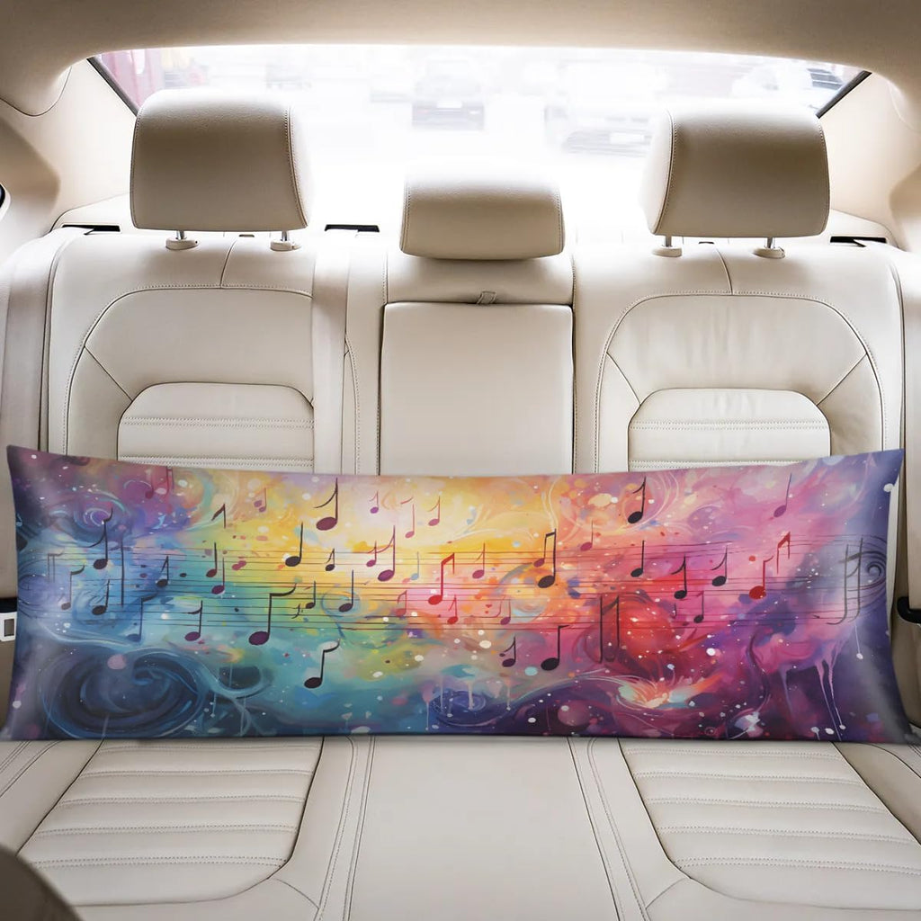 Music Notes Color Body Pillow Pillowcase 21"x 54" Long Body Pillow Cover with Zipper King Size Pillow Cases Queen Pillowcase for Hair and…