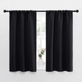 NICETOWN Black Out Curtain Panels for Kitchen - Energy Smart Decoration Thermal Insulating Blackout Drapes/Draperies for Small Window (2…