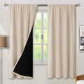 BGment Champagne Blackout Curtains for Bedroom, Full Room Darkening Thermal Insulated Soundproof Rod Pocket Window Curtains Drapes 72…