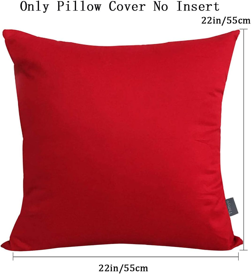 Thmyo 4-Pack 100% Cotton Comfortable Solid Decorative Throw Pillow Case Square Cushion Cover Pillowcase Sublimation Blank Pillow Covers DIY…