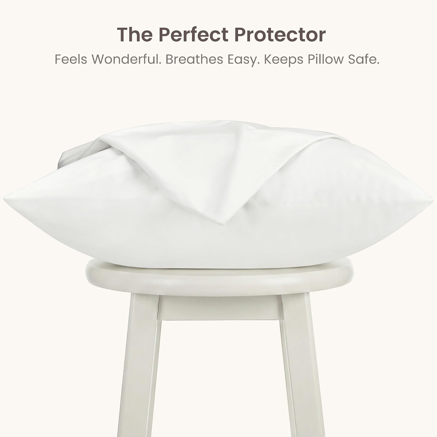 Bioweaves Organic Cotton Jersey Knit Waterproof Pillow Protector Covers with Zipper Closure – GOTS Certified Soft & Quite Pillow…