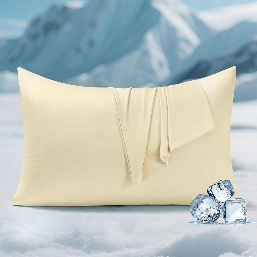 Elegear Cooling Pillow Cases for Hot Sleepers, Clean Fabric Silver Infused Cooling Pillowcase Q-Max>0.5, Soft Silky Pillowcases for Hair &…