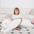MMguai 40inch Jumbo Unicorn Stuffed Animal, Giant Rainbow Unicorn Stuffy Long Body Pillow Plush Toy, Large Soft Unicorns Plushies Gift…