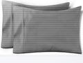 TEXAS LINEN CO. 100% Egyptian Cotton Pillow Cases Set of 2, Texan Talkin' Damask 600 Series Standard/Queen Pillowcase for Sleeping (Dark…
