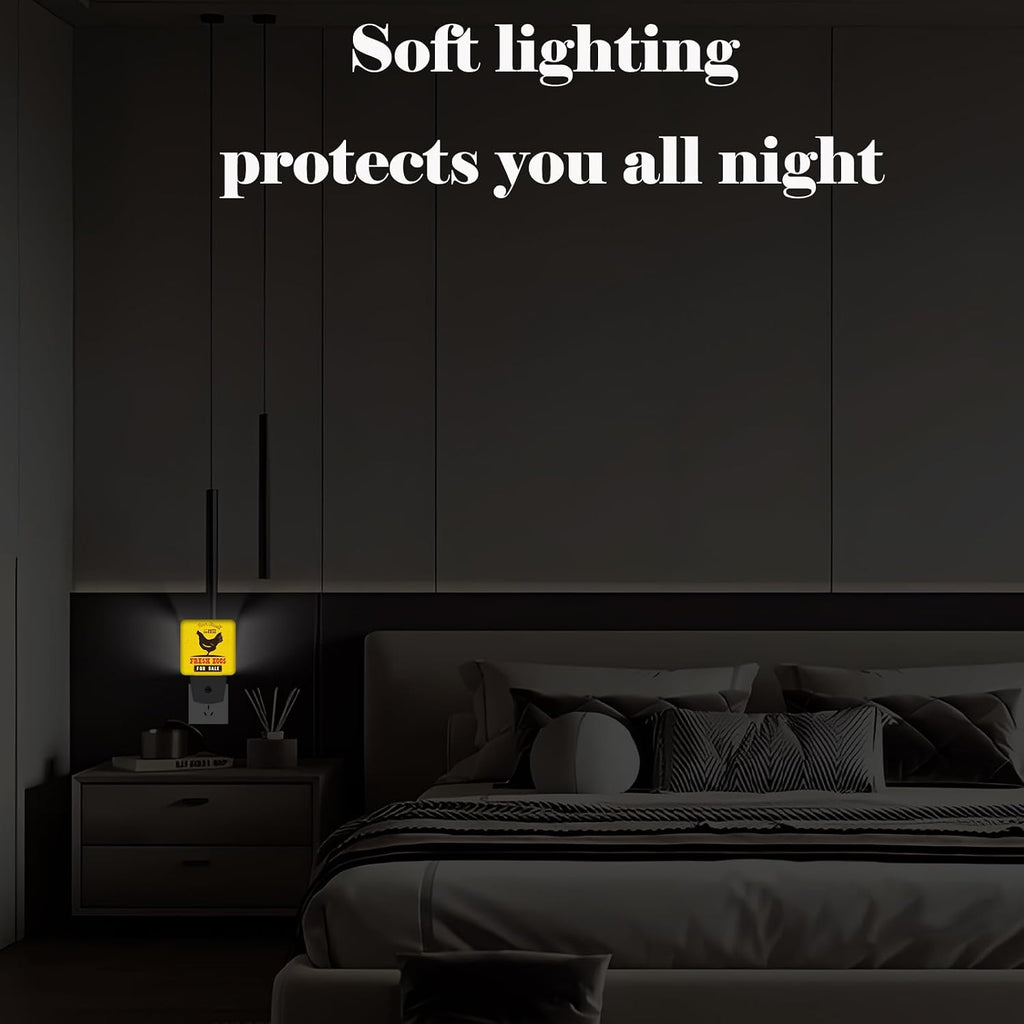 Funny Chicken Night Light, Plug Into Wall for Boys Girls Bedroom Decorative Square Night Light Lamp 0.5w Sleep Friendly