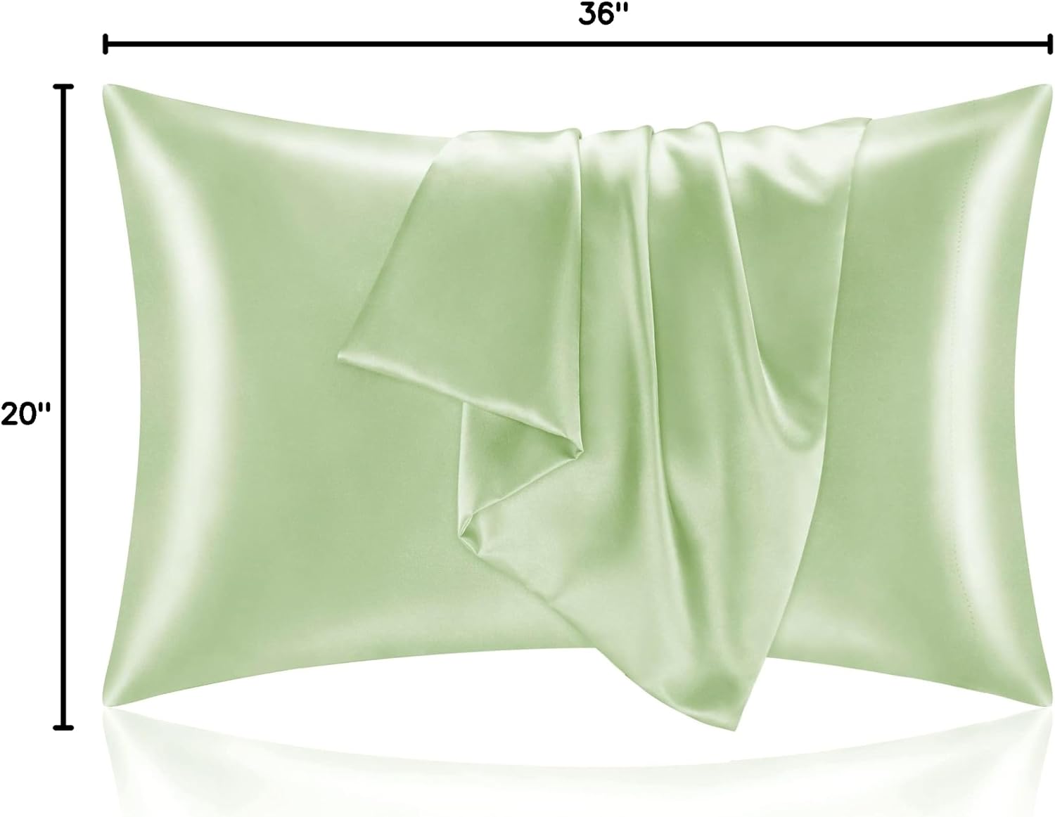 Bedelite Satin Pillowcase for Hair and Skin, Super Soft and Cooling Similar to Silk Pillow Cases 2 Pack with Envelope Closure, Gift for Wom…