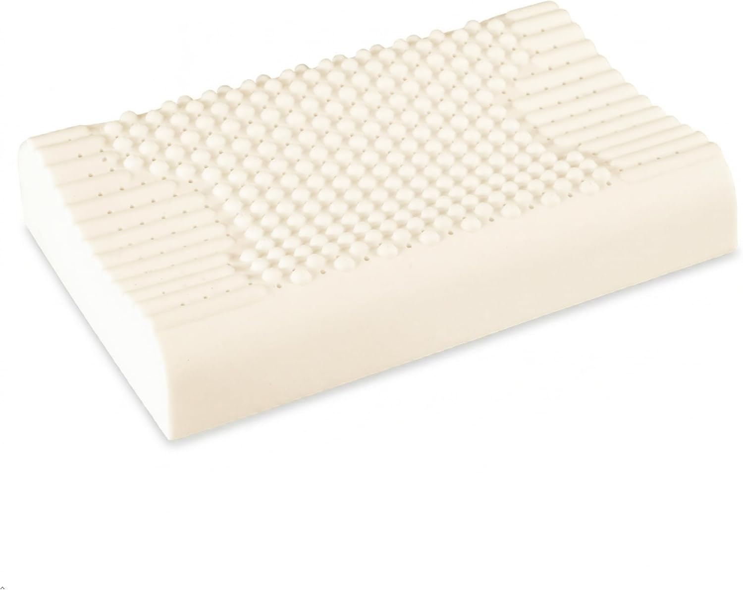 Vinabedding Zenova Natural Latex Pillow — 100% Pure Vietnam Latex Cervical Pillow for Side & Back Sleepers, Dual-Height 4.7"/3.9" Flip, Rou…
