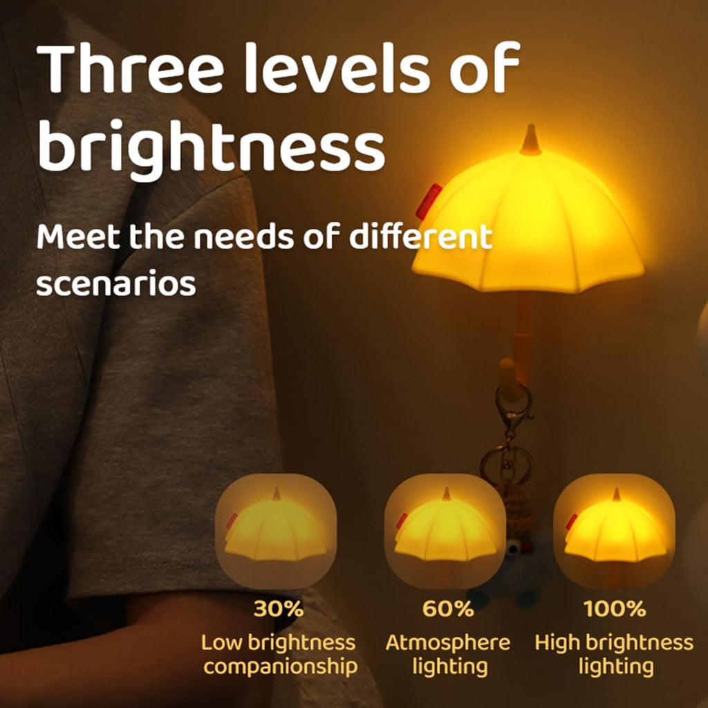 Umbrella Night Light for Kids, Light-Up Magnetic Fridge Lamp, Rechargeable Silicone Lamp for Baby Nursery,3 Levels Dimmable 30 minute…