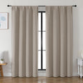 Simplebrand Ava Stone Blackout Curtains for Bedroom 84 Inch Length 2 Panels Set, Solid Thermal Insulated Privacy Living Room Window Treatme…