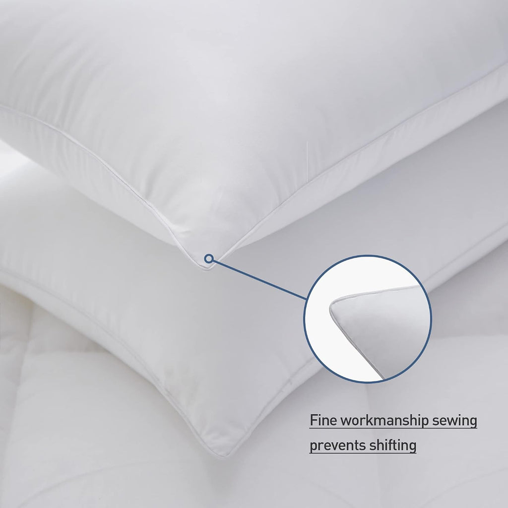acanva Bed Pillows 2 Pack Hotel Collection Luxury Soft Inserts for Sleeping-Breathable and Comfortable for Stomach Back Sleepers, Standard…