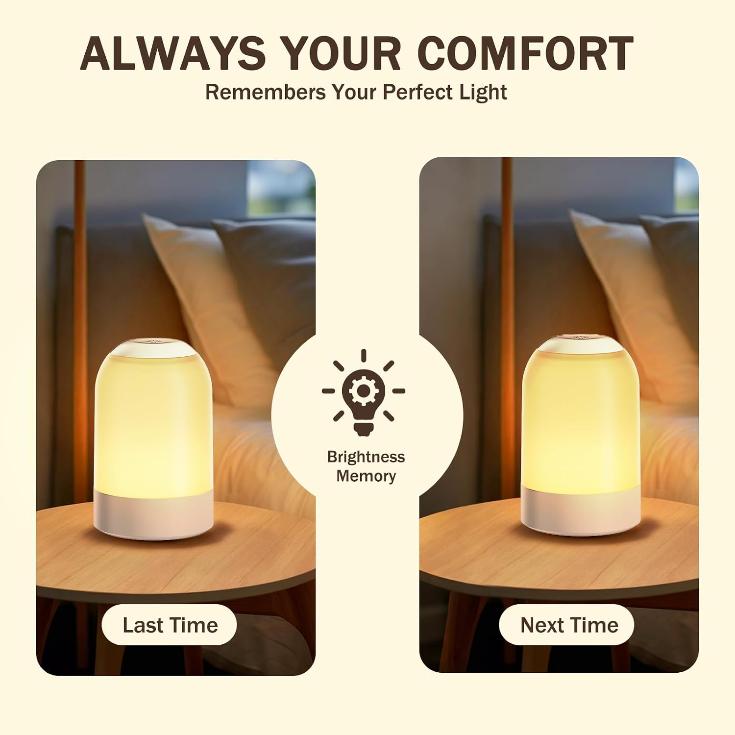 Bedside Touch Night Light, Baby Nursery Nightlight for Kids Adults, Egg Light with Timer, Dimmable Small Cordless Table Lamp for…