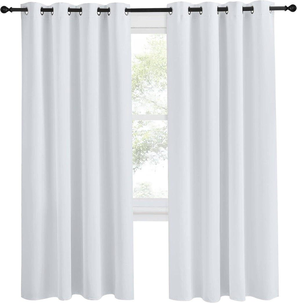 NICETOWN Room Darkening Window Curtain Panel, 55x78 inches, 1 Pack, Cloud Grey Color, Solid Thermal Insulated Blind Privacy Drape for…