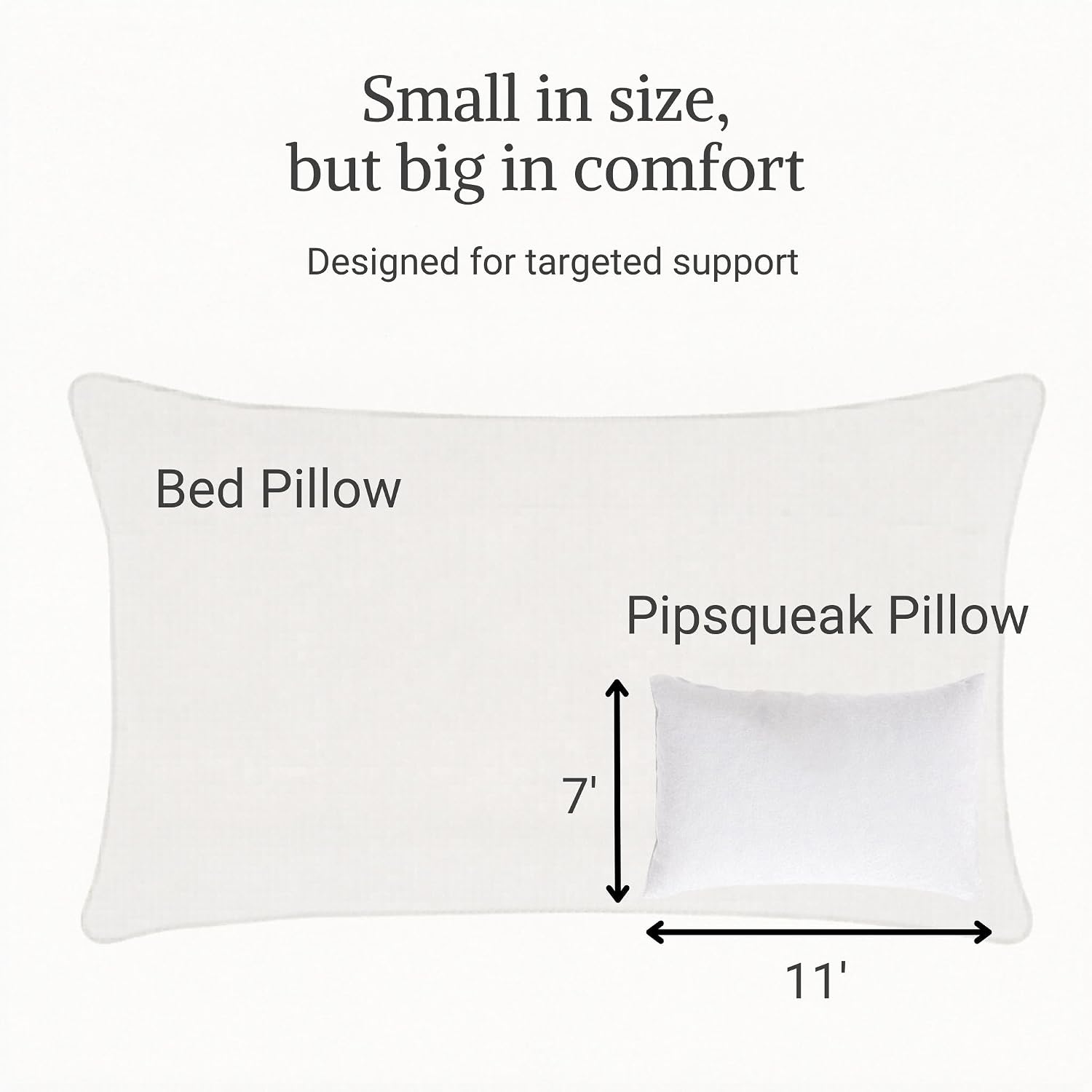 Urban Infant Pipsqueak Microfiber Pillow - Small, Mini, Tiny - 11 x 7 in - Perfect for Travel, Cars, Airplanes, Camping, Dogs, Kids…