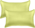 Elegantcomfort Elegant Comfort 2-Pack Cooling Viscose Satin Pillowcase Set with Hidden Zipper Closure, Silky Smooth for Hair and fabric…