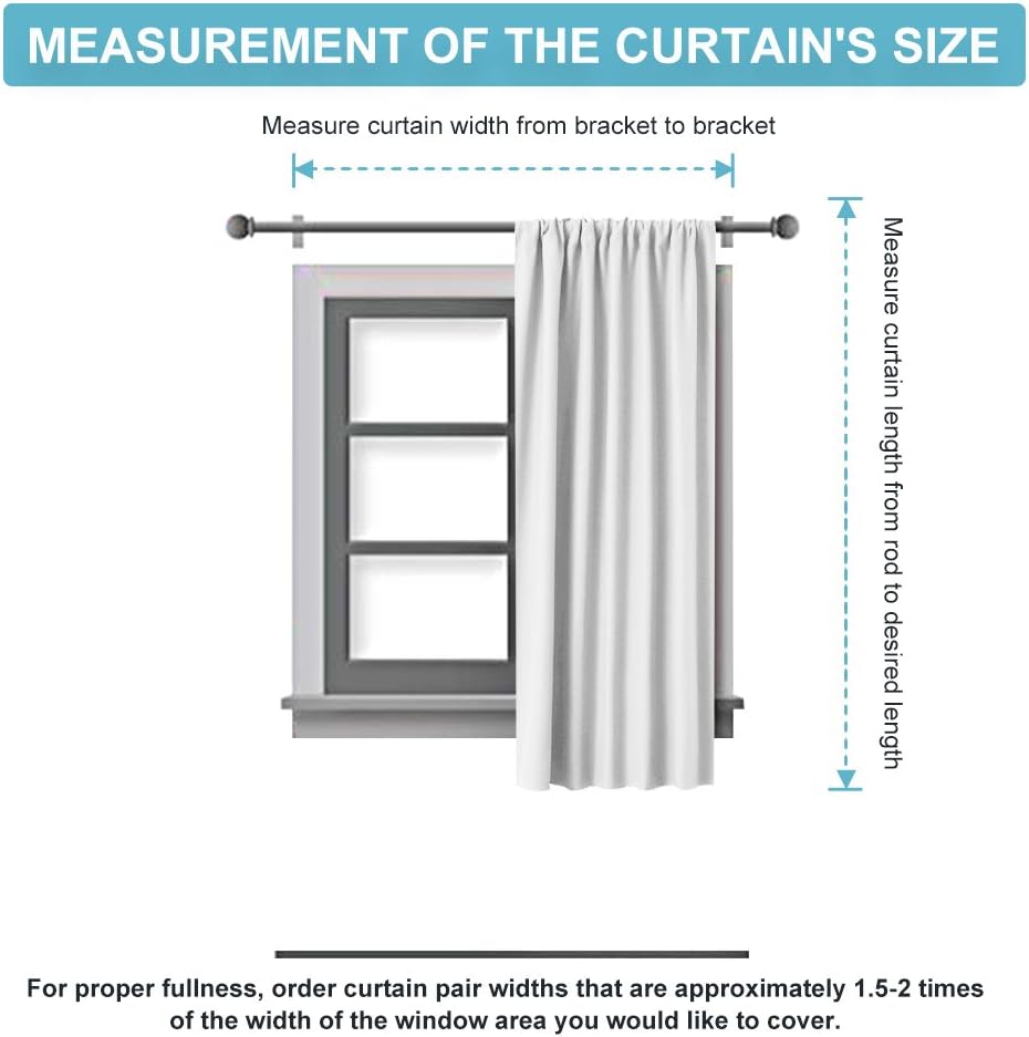 RYB HOME Bedroom Blackout Curtains - Black Curtains Solar Light Block Insulated Drapes Energy Saving for Bedroom Dining Living Room, 42 x…