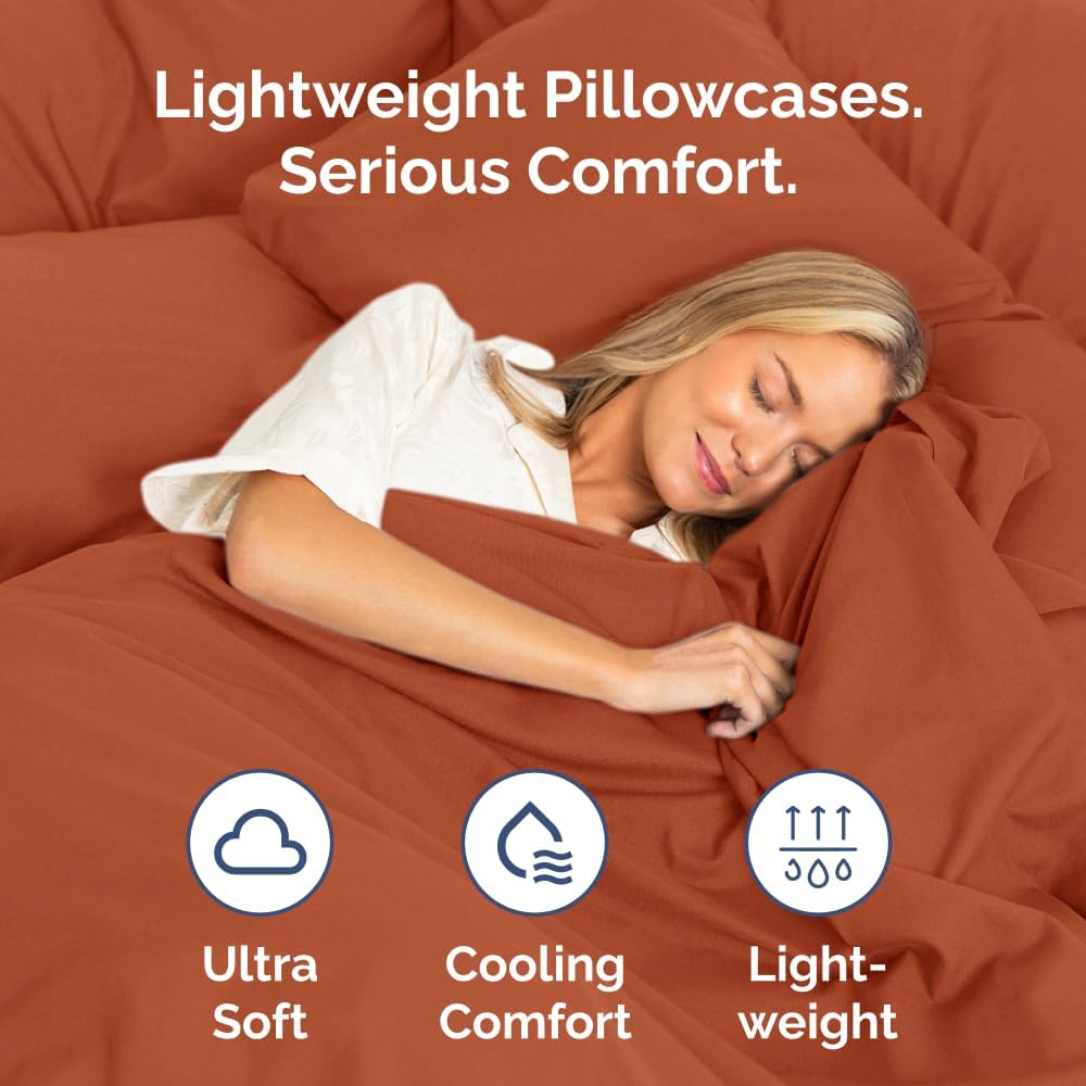 King Standard Pillow Cases Set of 2 - Soft Hotel Quality Pillowcase Covers - Comfy, Cozy & Fade Free - Wrinkle Resistant - Machine…