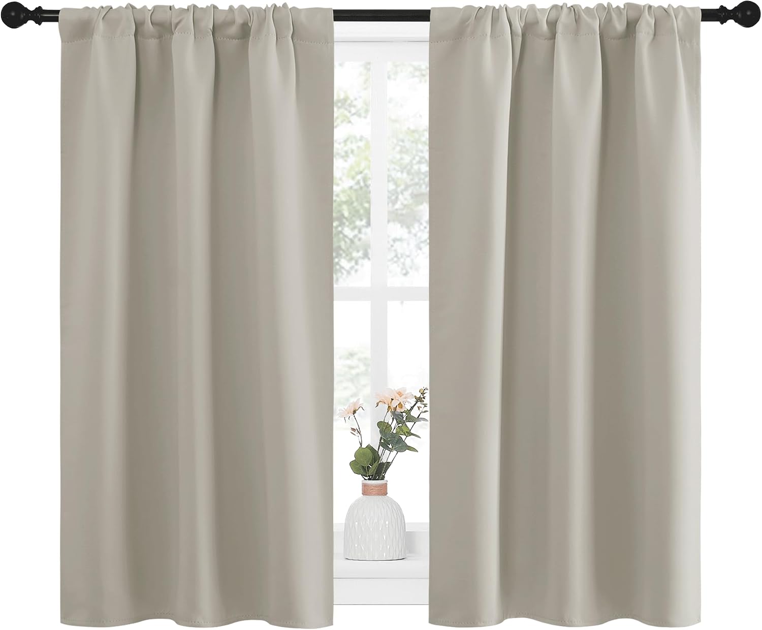 Nicetown Blackout Curtains for Living Curtains, Room Darkening Window Curtain Panels, easy maintenance Solid Thermal Insulated…