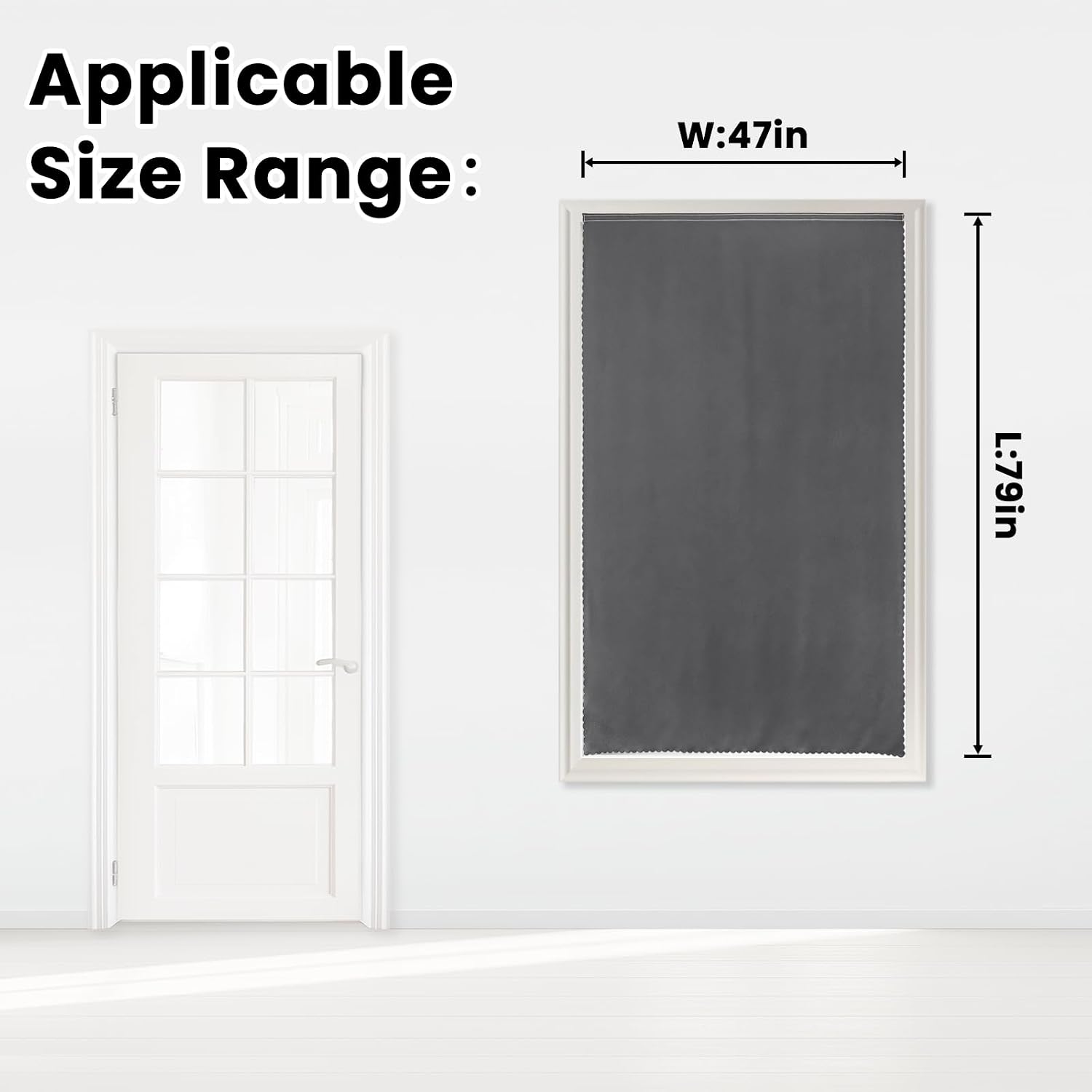 Magic Tape Stick On Curtains Window Shades Pull Down Blackout Window Cover Blackout Curtains for Bedroom No Drillng Self Adhesive…
