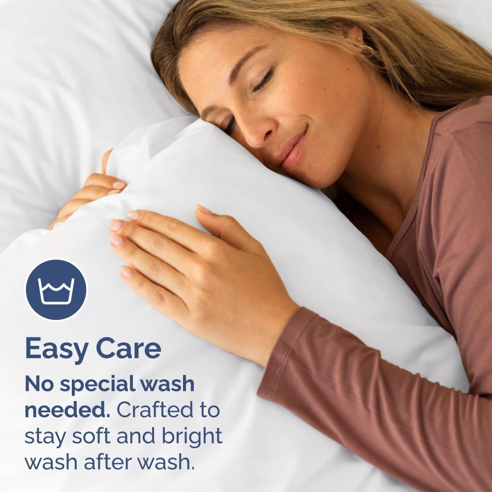 CGKUnlimited King Pillow Cases - 4 Pack - Super Soft Pillowcase Covers - Envelope Enclosure - Hotel Quality Pillow Protectors - Wrinkle Fre…