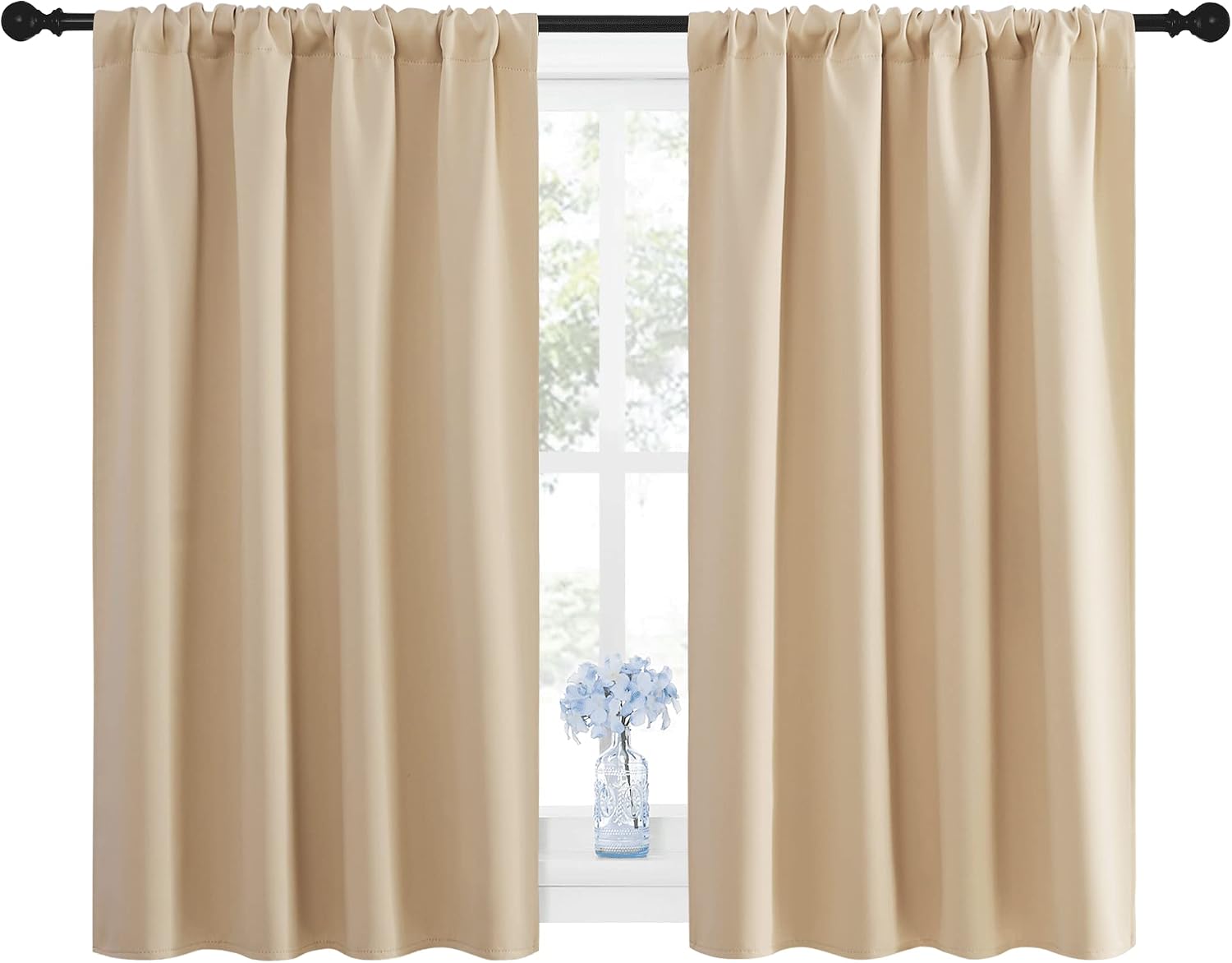 NICETOWN Blackout Room Darkening Curtains - Home Decoration Light & Noise Reducing Thermal Insulated Window Draperies with Rod Pocket Top…