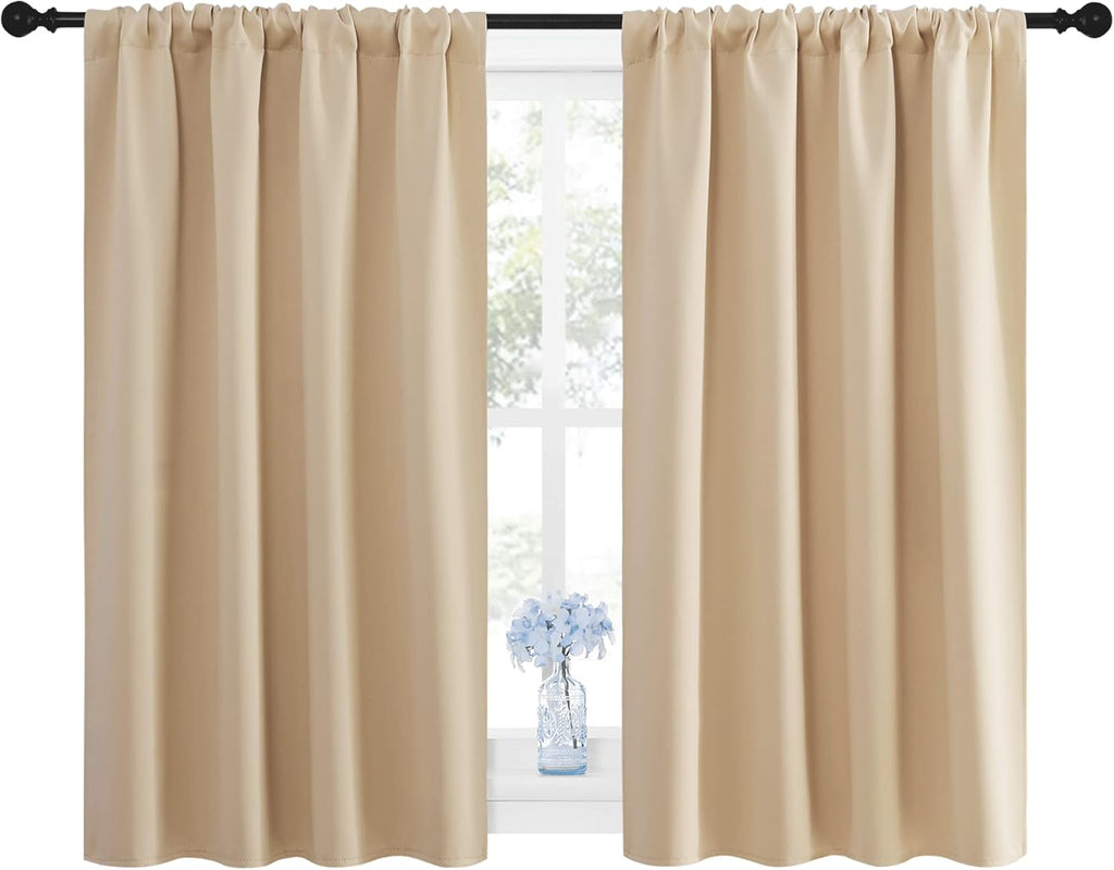 NICETOWN Blackout Room Darkening Curtains - Home Decoration Light & Noise Reducing Thermal Insulated Window Draperies with Rod Pocket Top…