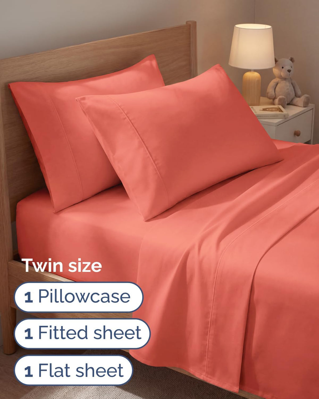 Twin 4 Piece Sheet Set - Comfy, Breathable & Cooling - Soft Hotel Luxury Bedding for Women, Men, Kids, Teens & Children - 1 Flat & 1…