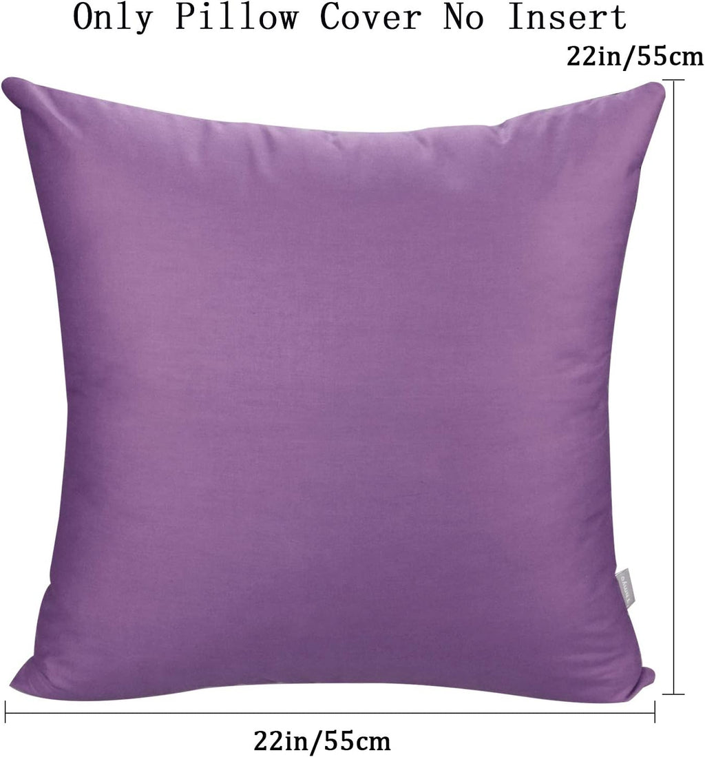 Thmyo 4-Pack 100% Cotton Comfortable Solid Decorative Throw Pillow Case, Square Cushion Cover Pillowcase Sublimation Blank Pillow Covers DI…