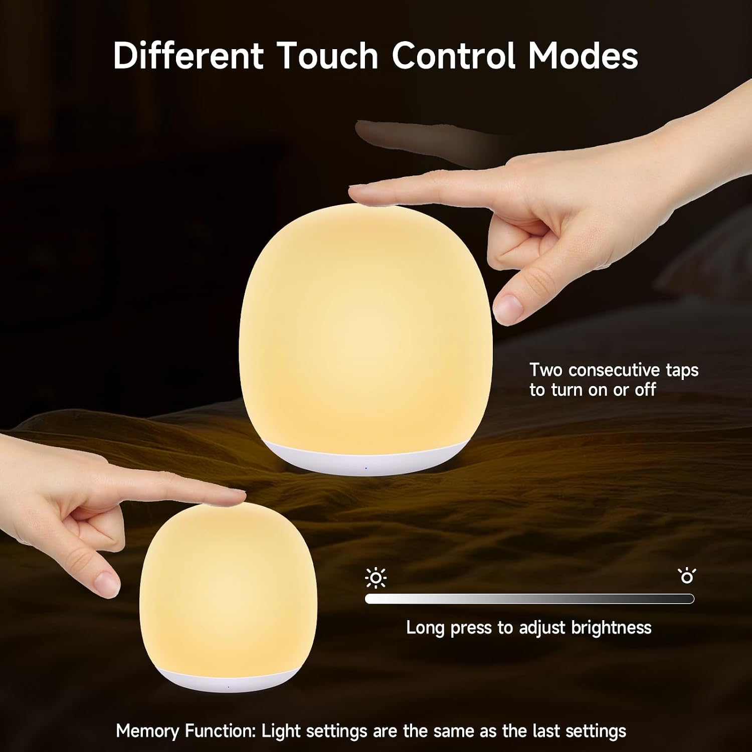 Tyute Baby Night Light, Nursery Night Lamp with 8 RGB Colors Changing, Soft BPA Free Silicone Touch Night Light for Kids Room Breastfeeding…