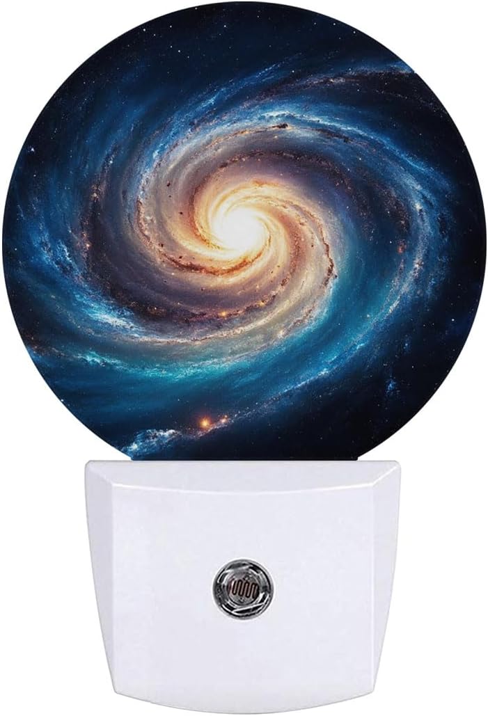 Nebula Galaxy Night Light Auto Sensor Led Dusk to Dawn Lamp Home Decor for Men Women