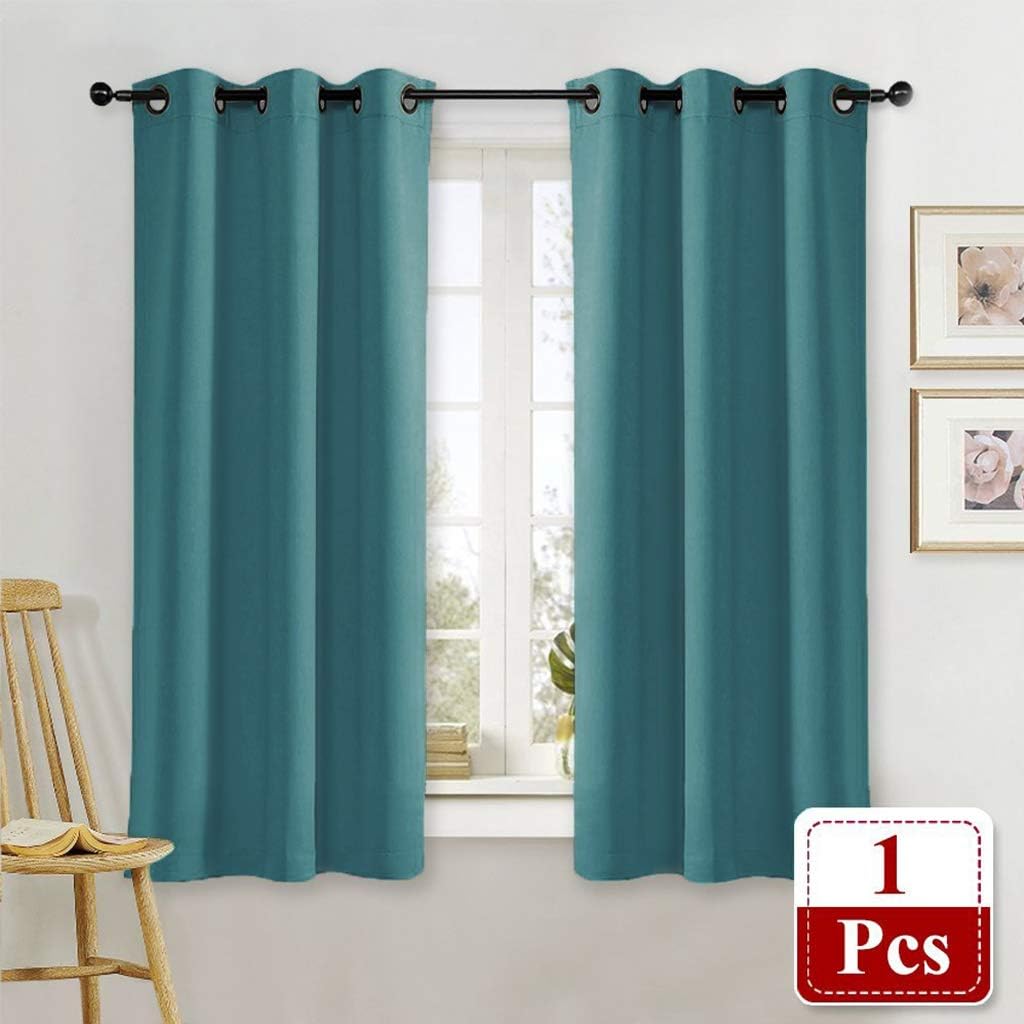 NICETOWN Blackout Drape for Nursery - Home Fashion Thermal Insulated Blackout Room Darkening Curtain/Drapery with Ring Top (Sea Teal…