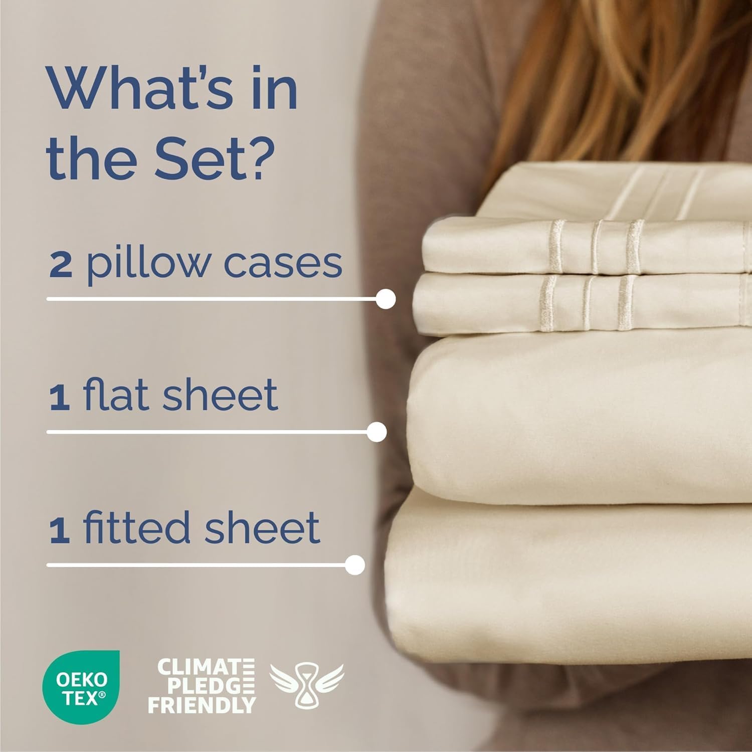 Cal King Size 4 Piece Sheet Set - Comfy Breathable & Cooling Sheets - Hotel Luxury Bed Sheets for Women & Men - Deep Pockets, Easy-Fit…