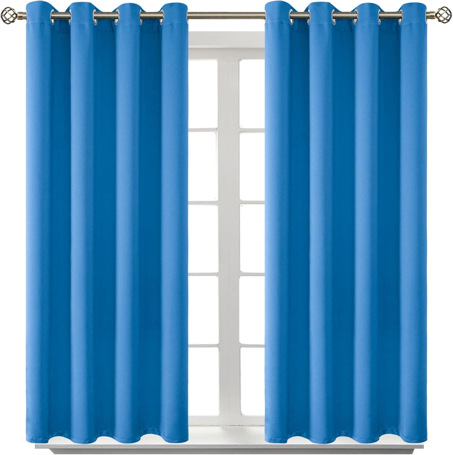 BGment Room Darkening Curtains 45 Inches Long - Grommet Thermal Insulated Drapes Window Treatment Curtains for Bedroom, 2 Panels, 52 x 45 I…