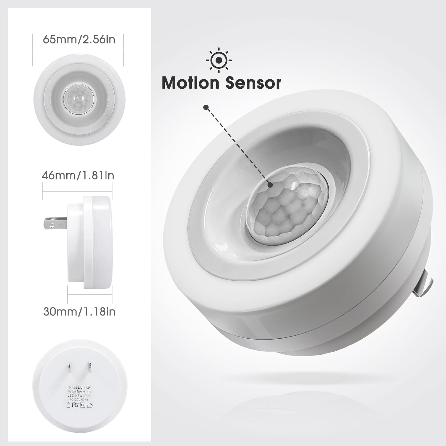 Briignite Motion Sensor Night Light Orange, [2 Pack] Night Lights Plug into Wall, Auto On/Off Motion Activation Nightlight, Energy-Saving…
