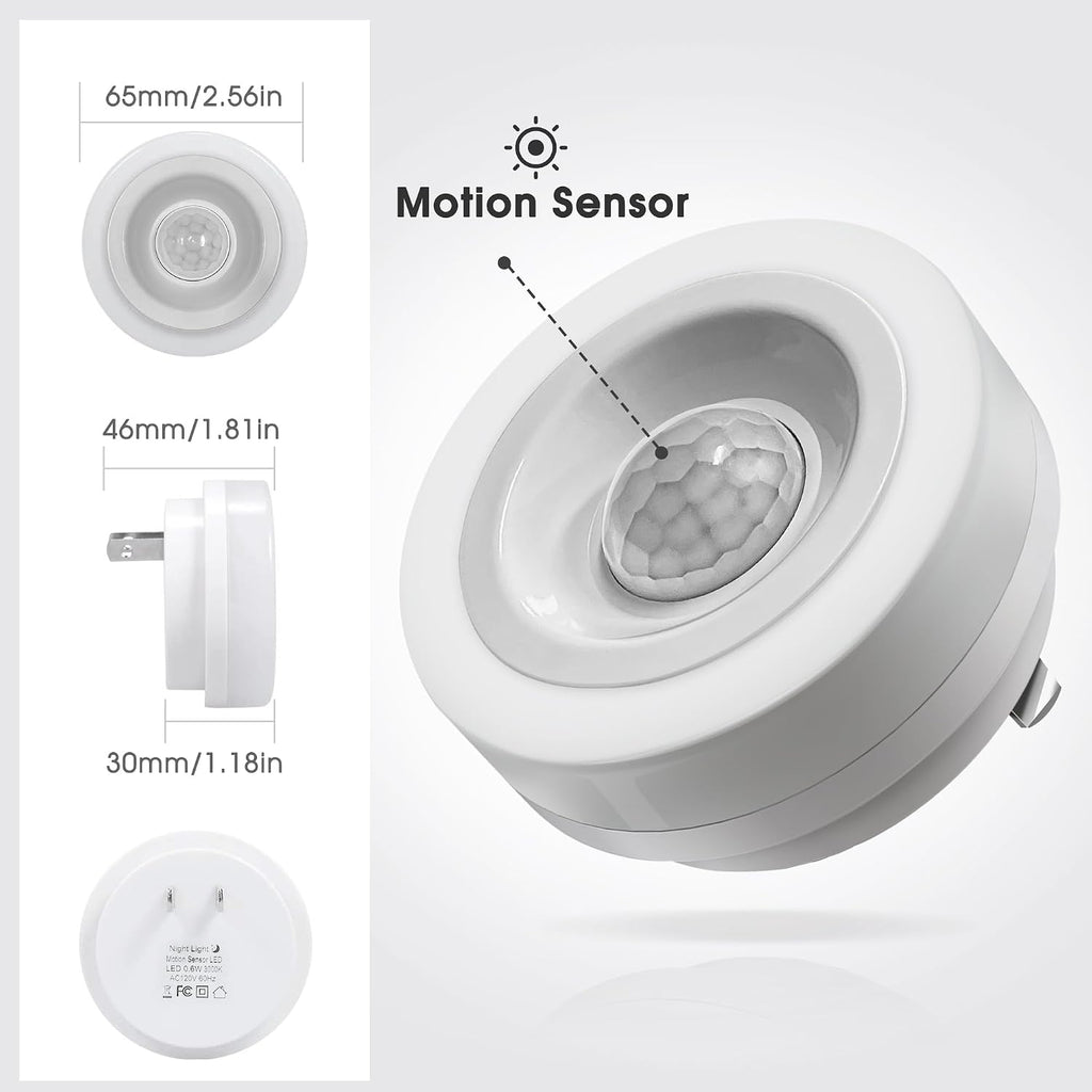 Briignite Motion Sensor Night Light Red, [2 Pack] Night Lights Plug into Wall, Auto On/Off Motion Activation Nightlight, Energy-Saving…