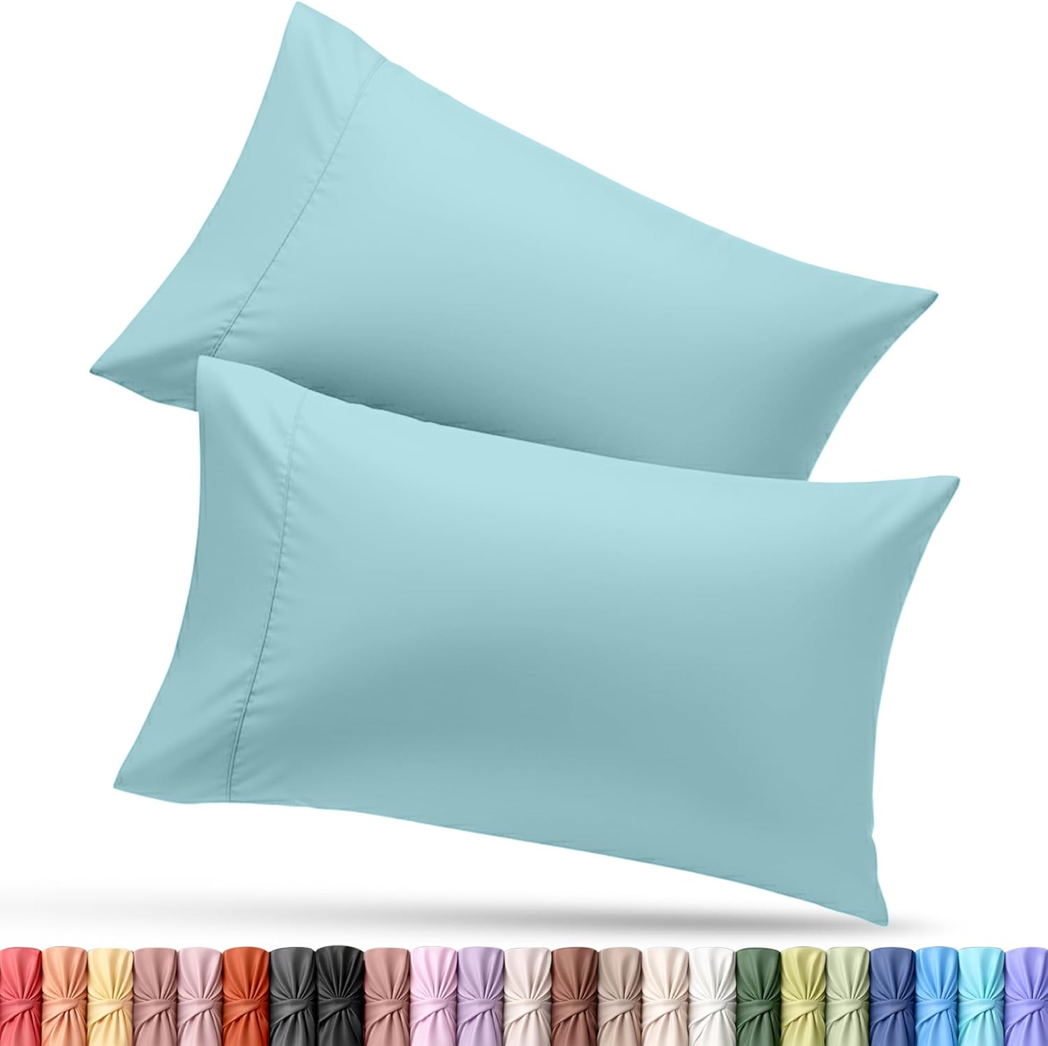 Utopiabedding Utopia Bedding King Pillow Cases - 2 Pack - Envelope Closure - Soft Brushed Microfiber Fabric - Shrinkage and Fade Resistant…
