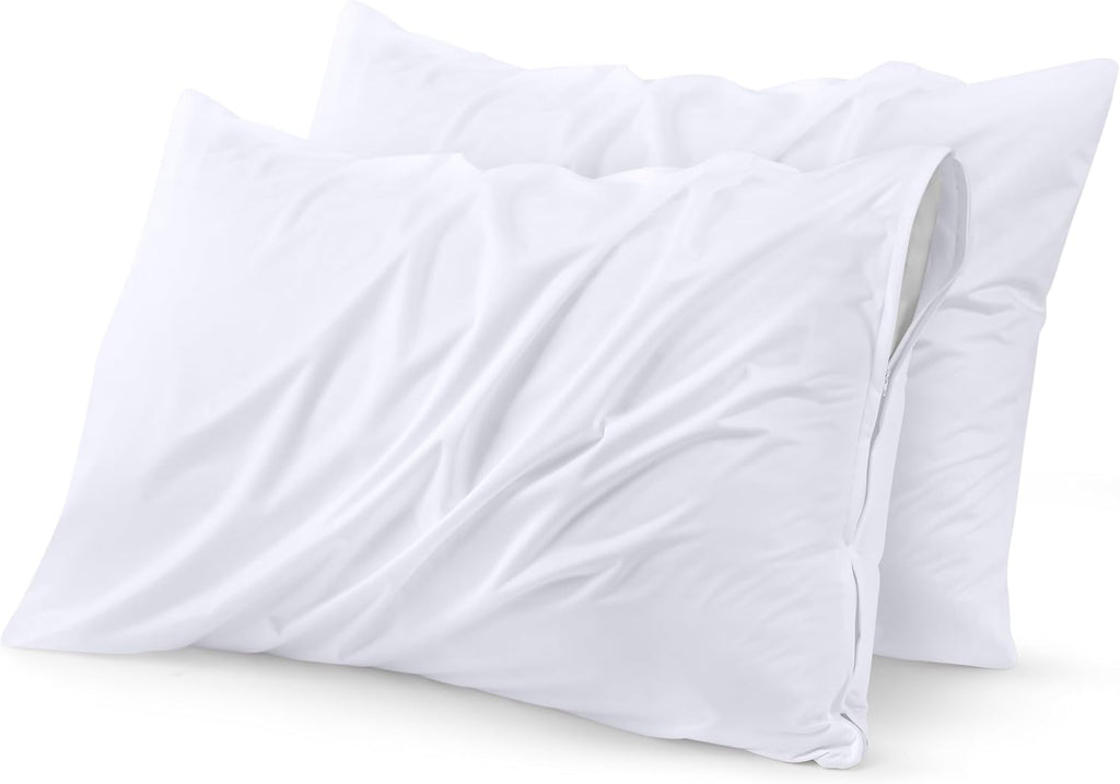 Utopiabedding Utopia Bedding 100% Waterproof Pillow Protectors with Zipper King Size (Set of 40), Bed Bug and Dust Mite Proof Zippered Pill…