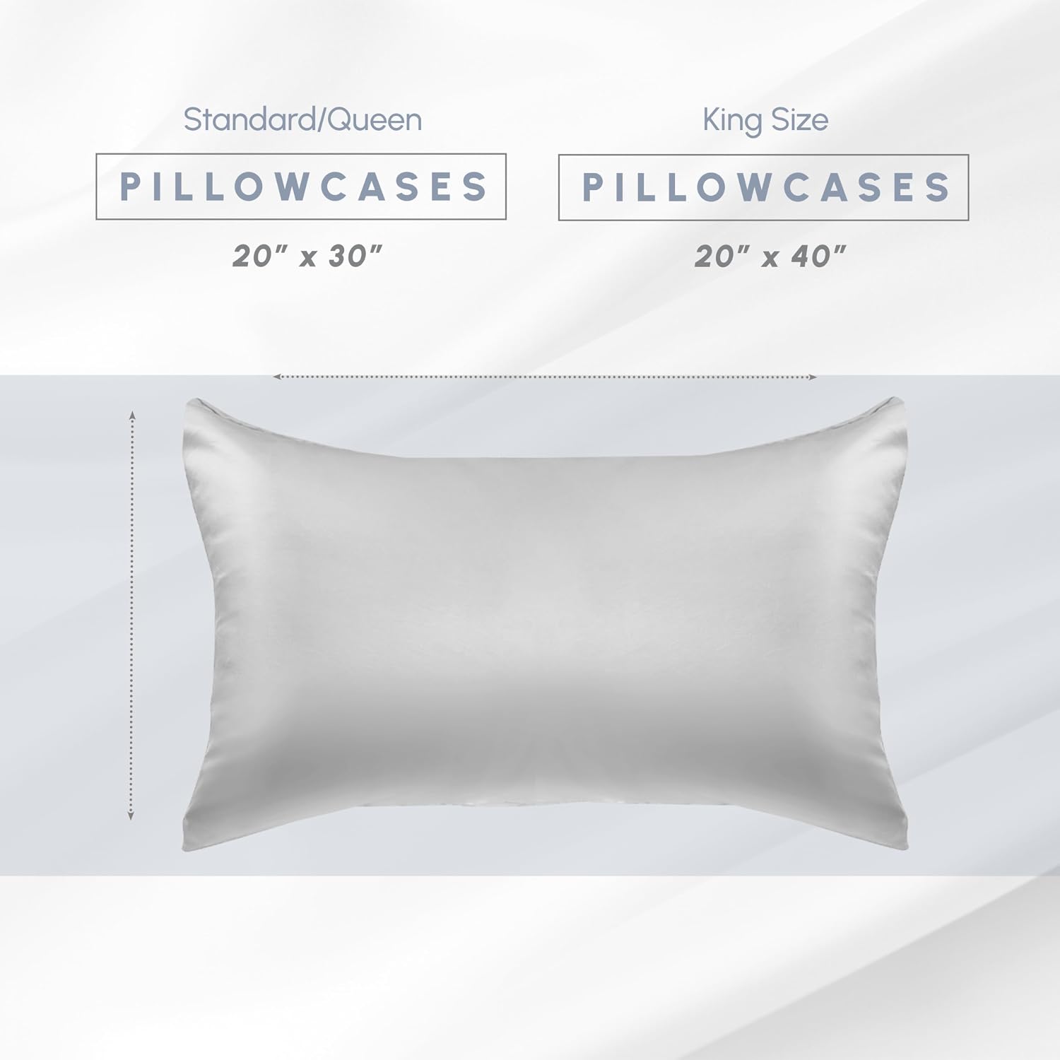 Elegantcomfort Elegant Comfort 4-Pack Cooling Viscose Satin Pillowcase Set with Hidden Zipper Closure, Silky Smooth for Hair and fabric…