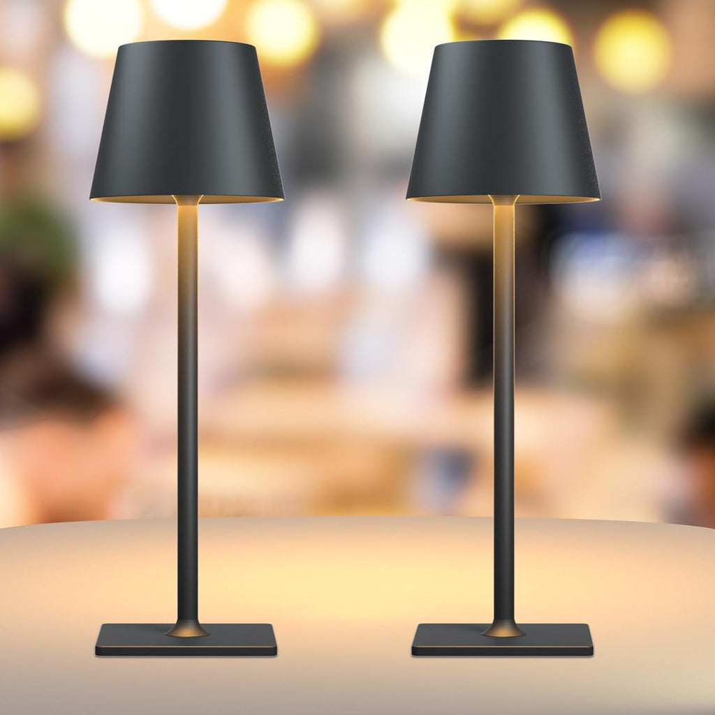 Yogaret 2 Pack Rechargeable Table Lamps, Cordless Lamp with 6000mAh Battery Operated, Portable Indoor/Outdoor Table Lamp for Patio…