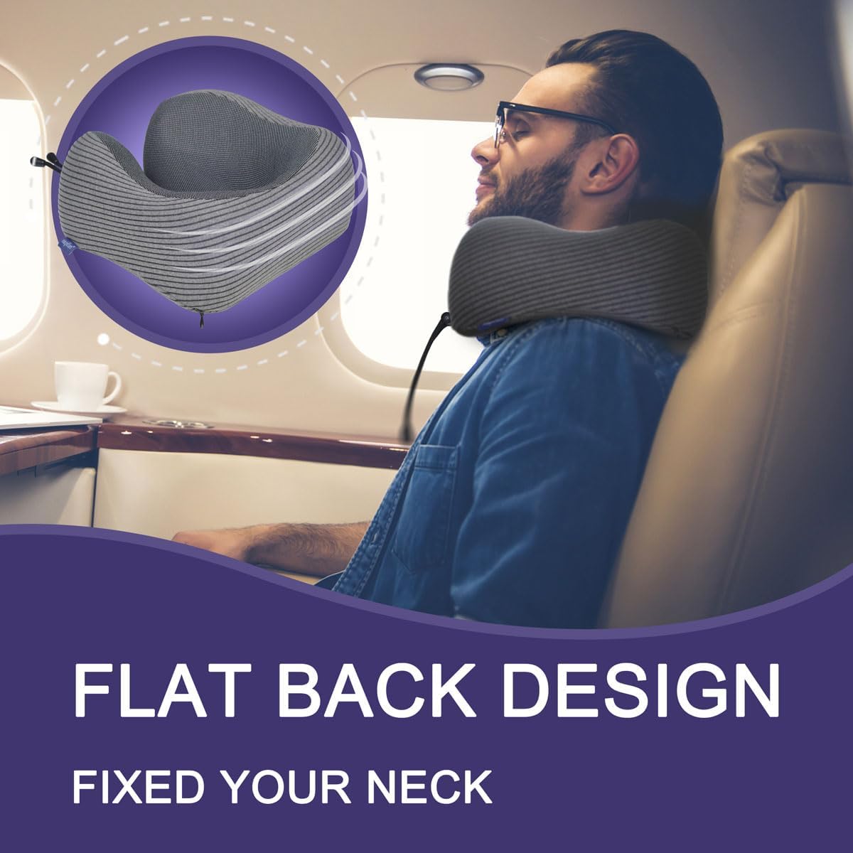 napfun Neck Pillow for Travel with Travel Pouch, Sleep Mask & Earplugs, Memory Foam Airplane Pillow for Headrest Sleep with Eyeshades…