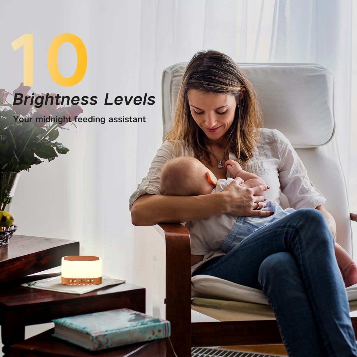 SleeZOO Sound Machine White Noise Machine with 25 Soothing Sounds 12 Colors Light with 10 Adjustable Levels 32 Adjustable Volumes 5 Timers…