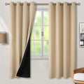 BGment Thermal Insulated 100% Blackout Curtains for Bedroom with Black Liner, Double Layer Full Room Darkening Noise Reducing Grommet Curta…