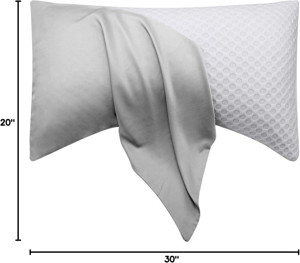 Elibaba Curved Crescent Cooling Side Sleeper Pillow Cases - Rayon Derived from Bamboo Pillowcase Cover Queen Size 1 Piece, 20 * 30 inches L…