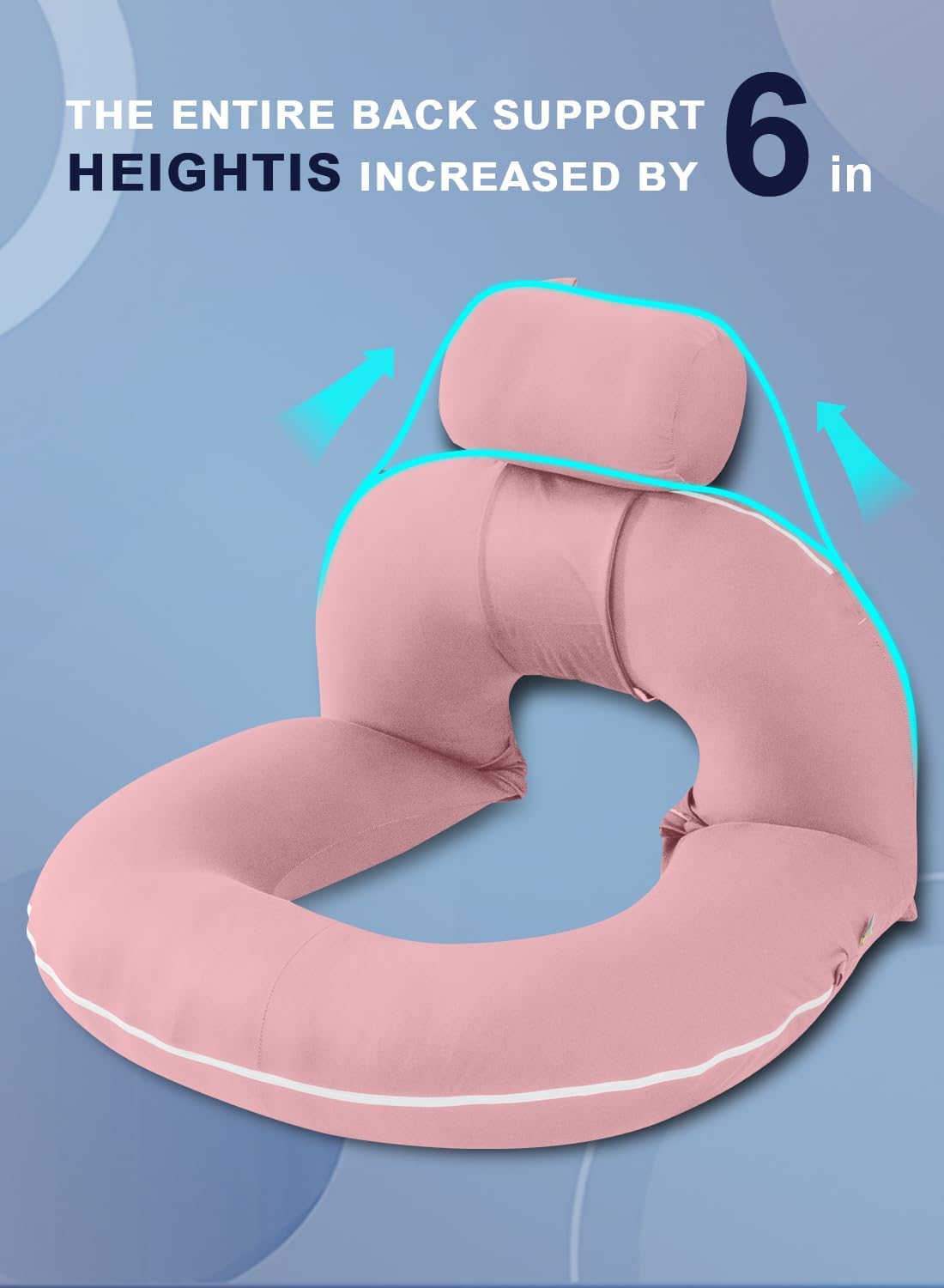 Insen Reading Pillow, Back Pillow for Sitting in Bed for Reading, Nurse & Relax, Reading Pillow for Adults, Moms & Kids, Sit Up Pillow for…
