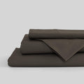 Linen Home 100% Cotton Percale Sheets Twin Size, Smoky Charcoal, Deep Pocket, 3 Pieces Set - 1 Flat, 1 Deep Pocket Fitted Sheet and 1…