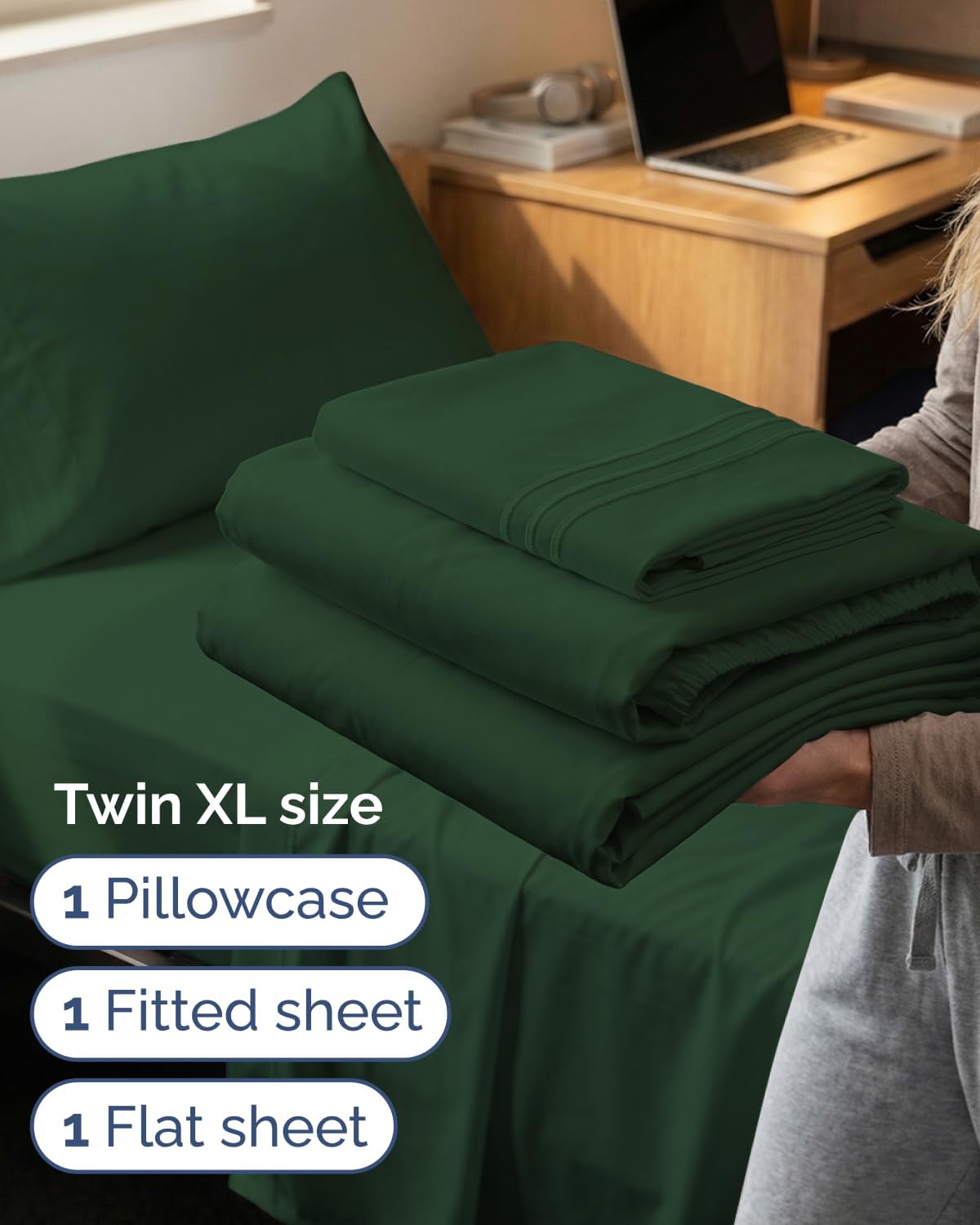 Twin XL Size 3 Piece Sheet Set - Comfy Breathable & Cooling Sheets - Hotel Luxury Bed Sheets for Women & Men - Deep Pockets, Easy-Fit…