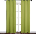 NICETOWN Green Blackout Curtains Window Panels, Window Treatment Thermal Insulated Solid Grommet Blackout Draperies/Drapes for Christmas…