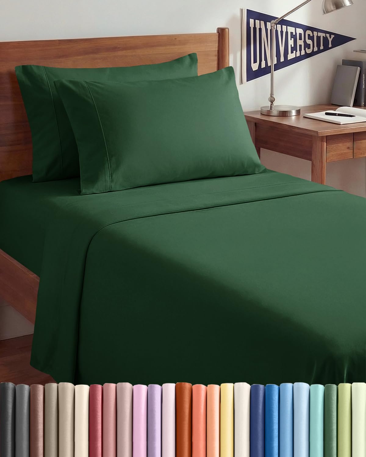 Twin XL 4 Piece Sheet Set - Comfy, Breathable & Cooling - Hotel Luxury Bedding for Women, Men, Kids, Teens & Children - 1 Flat & 1 Fitted…