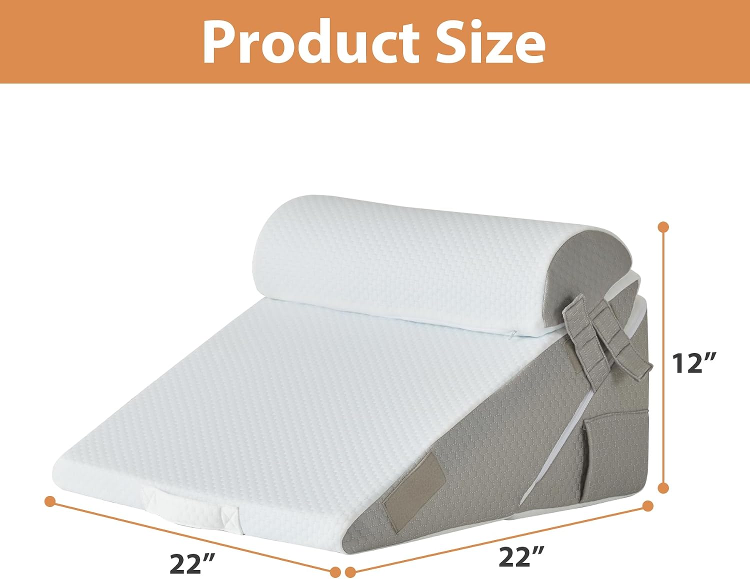 EnjoyaBetterLifeFromHere BIEEZZK Wedge Pillow Set for After Surgery, Wedge Pillow for Acid Reflux, Bed Wedge Pillow with Adjustable 9&12inc…