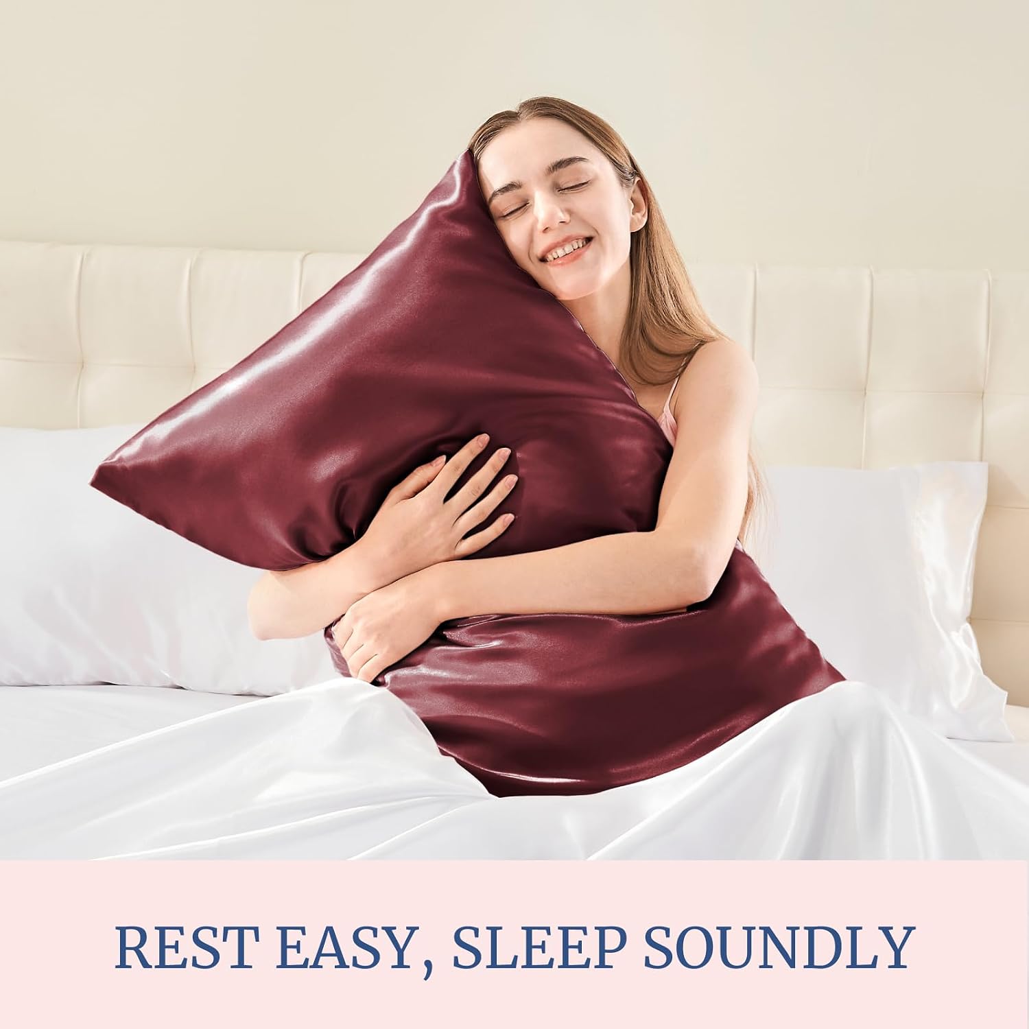Bedelite Satin Pillowcase for Hair and Skin, Super Soft and Cooling Similar to Silk Pillow Cases 2 Pack with Envelope Closure, Gift for Wom…