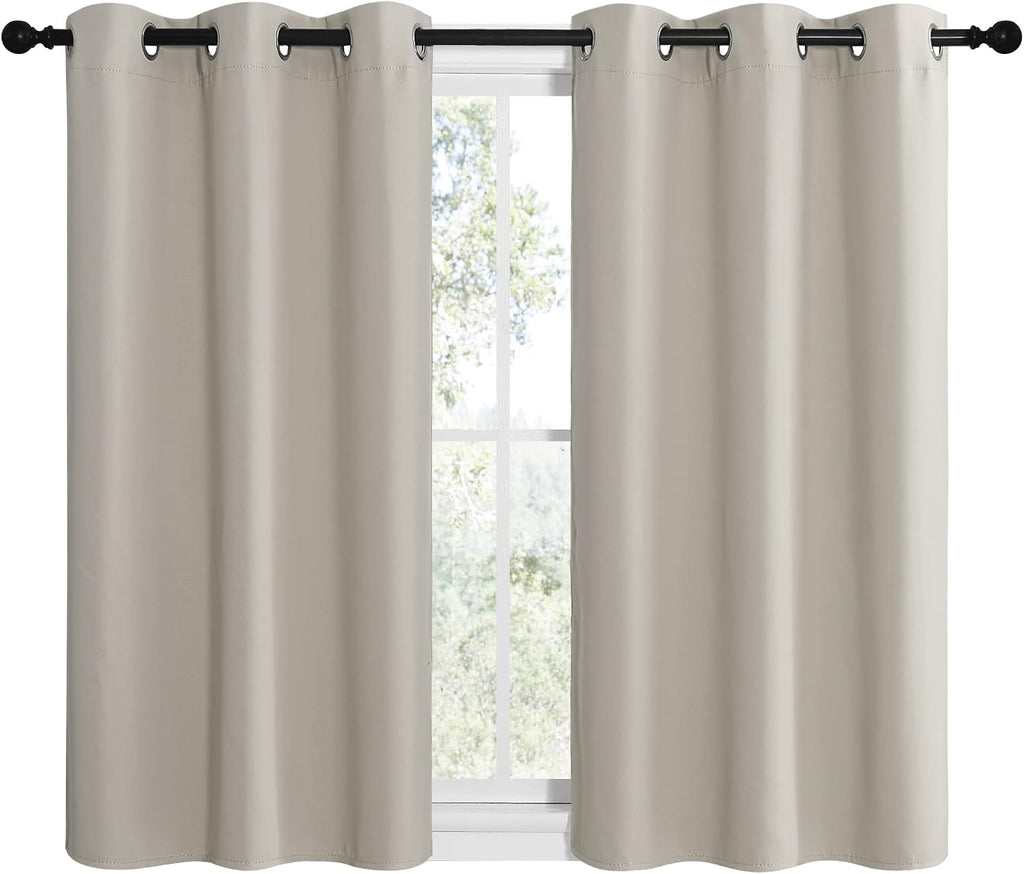 NICETOWN Modern Blackout Curtains Noise Reducing, Thermal Insulated and Privacy Room Darkening Drape Panels for Boy's Guest Room Door…